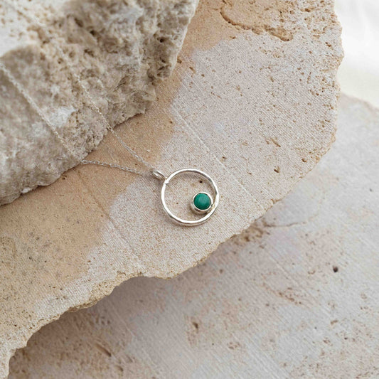 Lunafea Necklace with Malachite