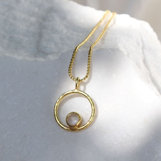Lunafea Necklace with Clearquartz
