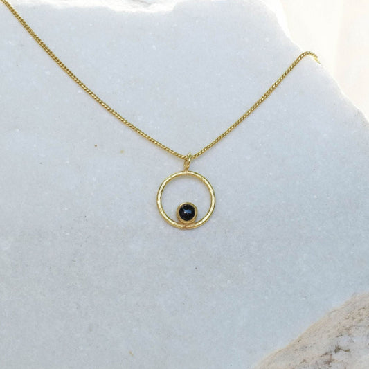 Lunafea Necklace with Onyx