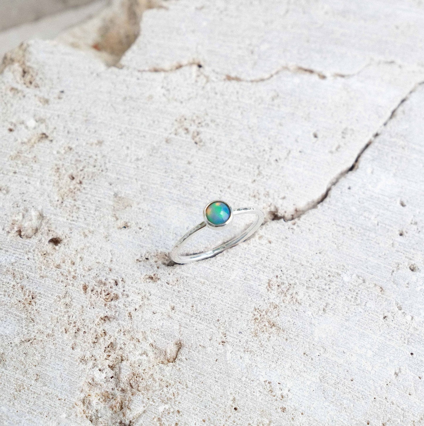 Lunafea Ring with Opal