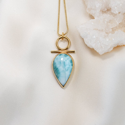 Isa Necklace with Larimar
