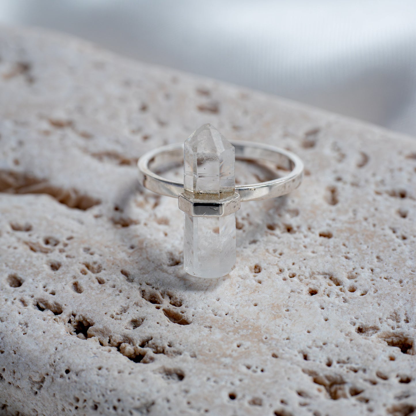 Citlali Ring with Clear Quartz