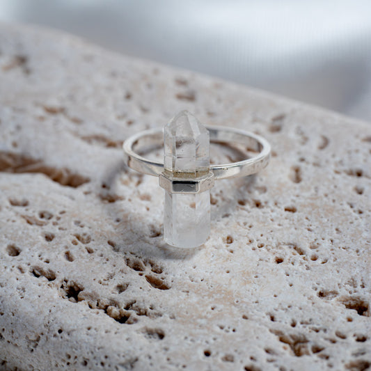 Citlali Ring with Clear Quartz