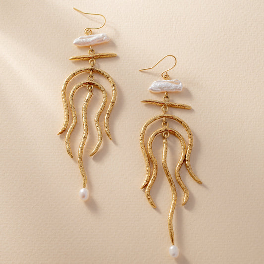 Jata Earrings with Pearl