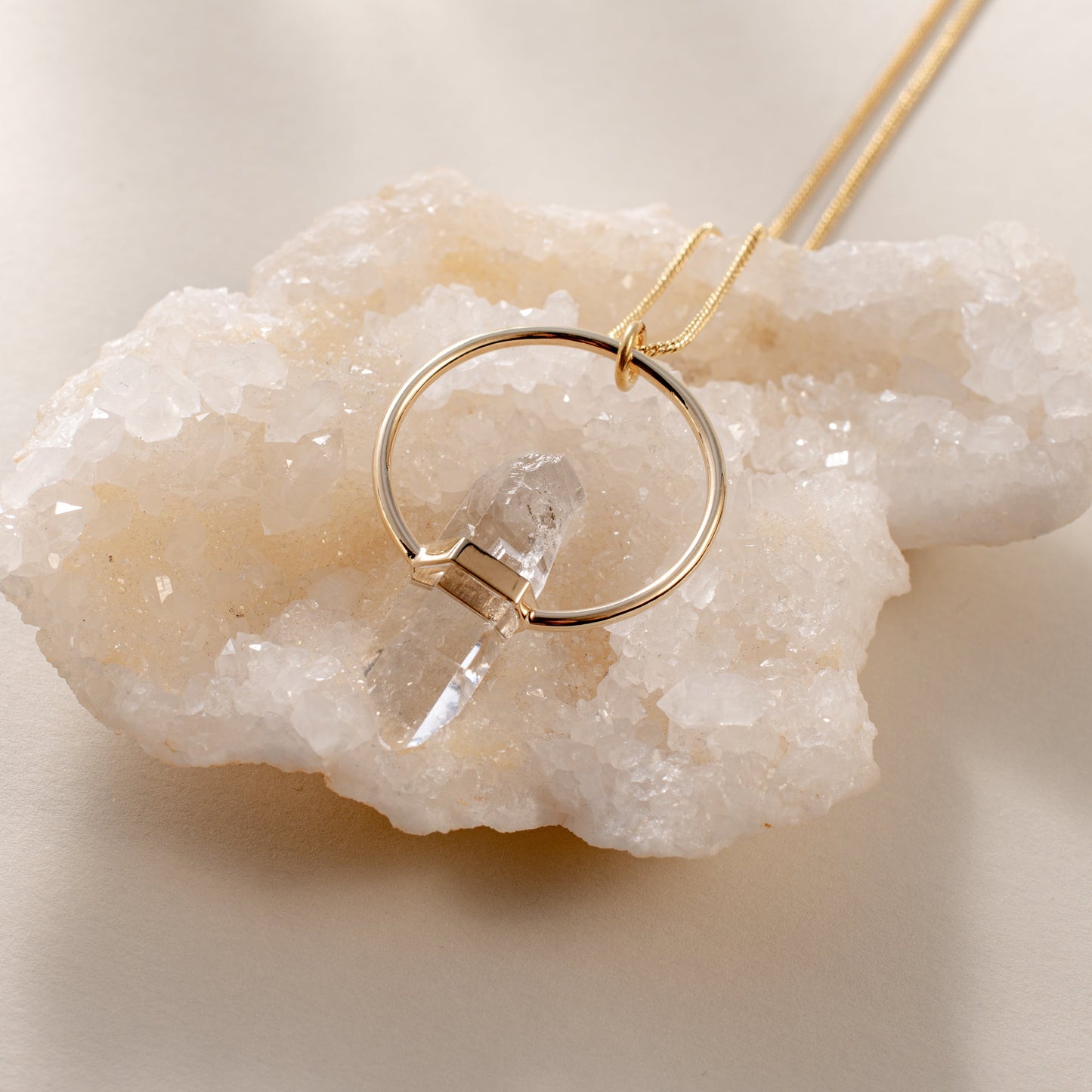 Citlali Necklace with Raw Clear Quartz