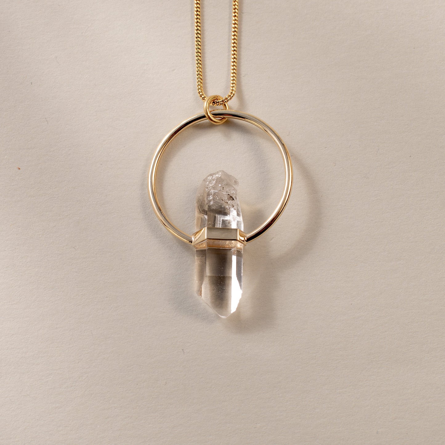 Citlali Necklace with Raw Clear Quartz