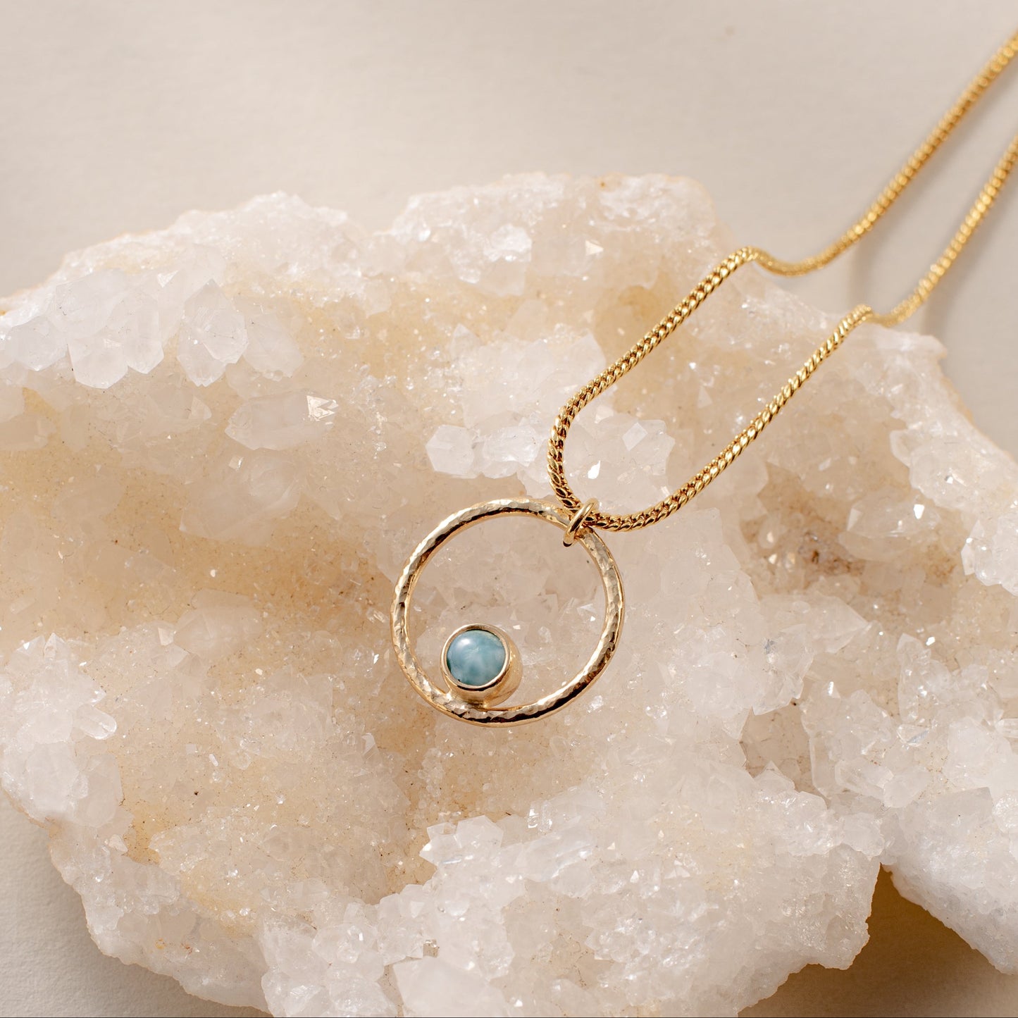 Lunafea Necklace with Larimar