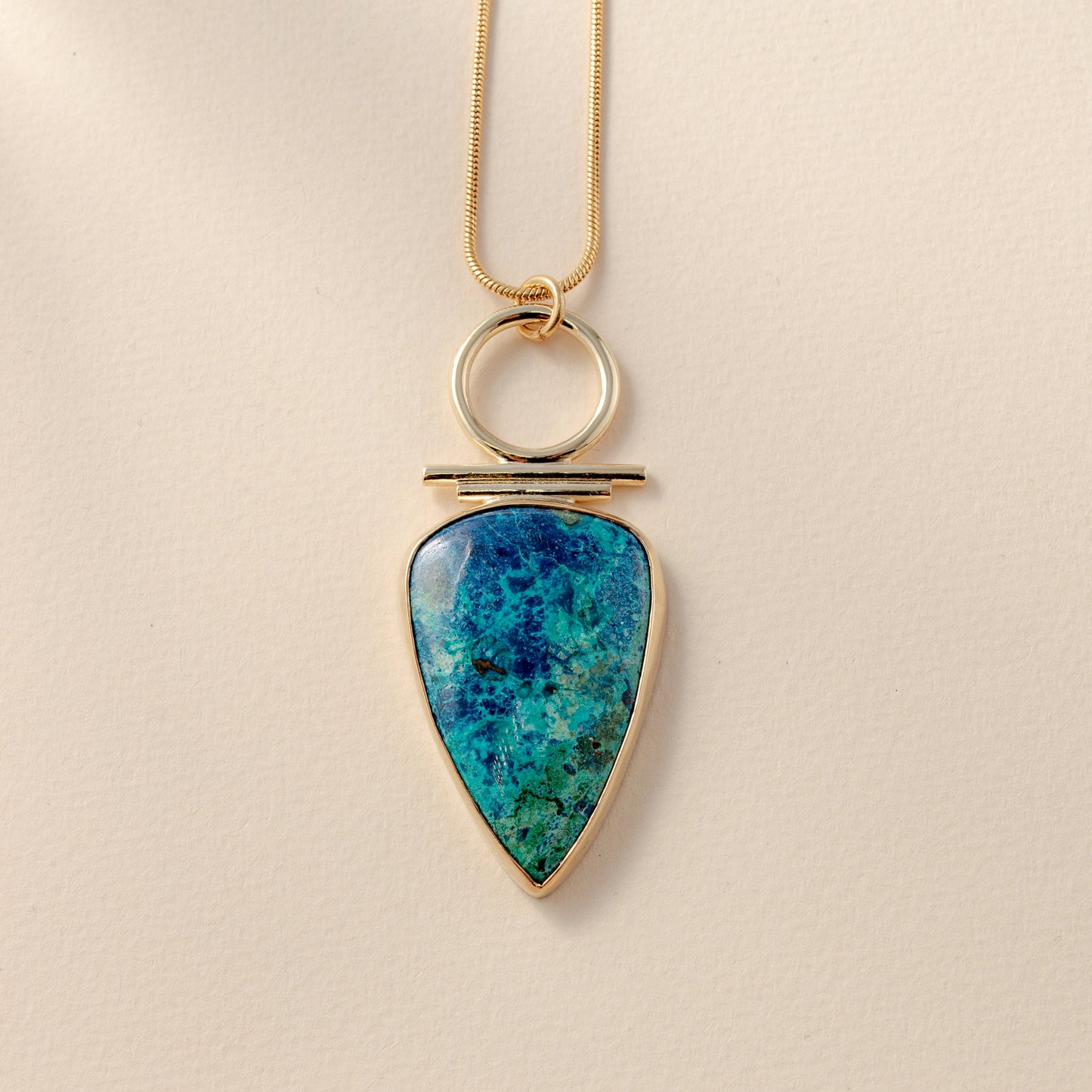 Indah Necklace with Azurite Malachite