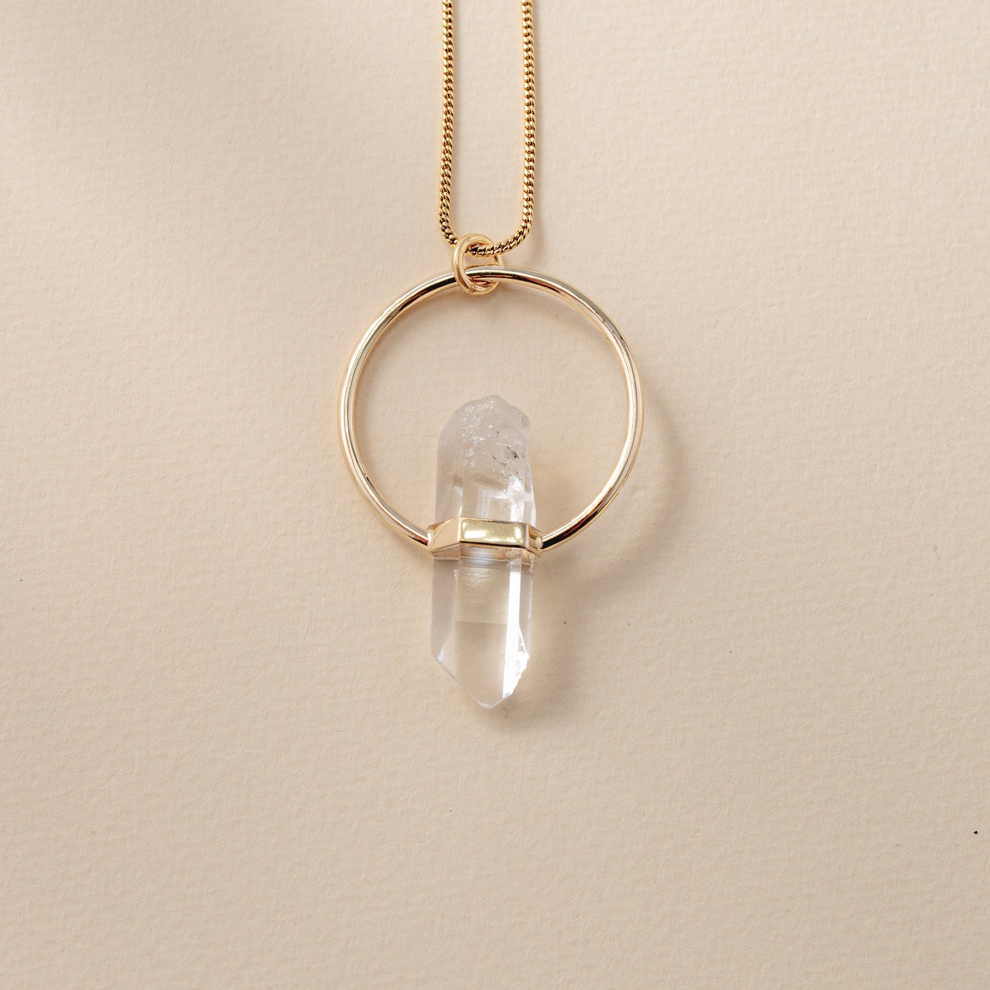 Citlali Necklace with Raw Clear Quartz