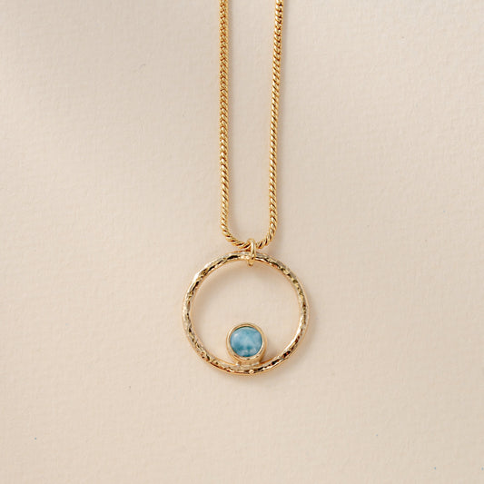Lunafea Necklace with Larimar
