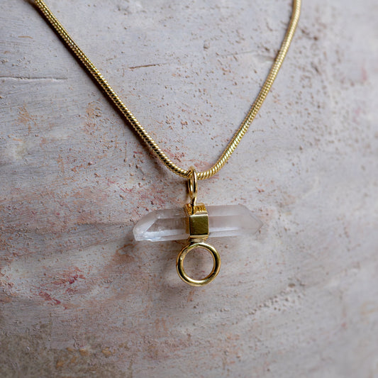 Reia Necklace with Clear Quartz