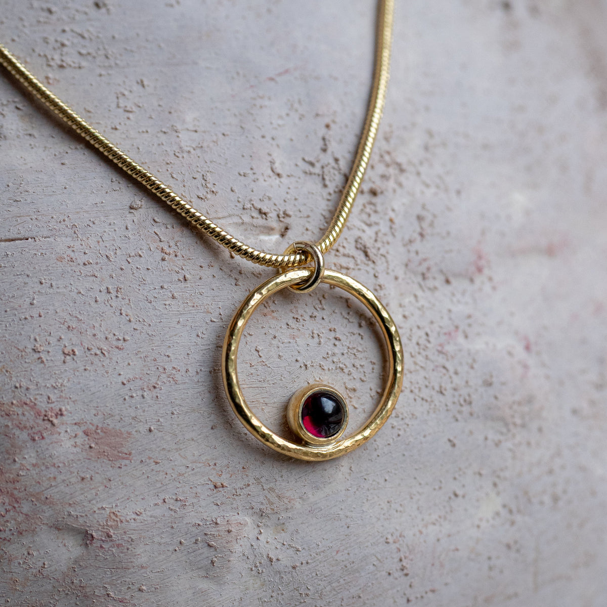 Lunafea Necklace with Garnet